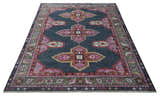 Hand Knotted Charcoal, Silver and Pink Traditional Custom Made Wool Area Rug