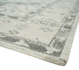 Hand Knotted Earthy Neutral Serapi Wool Rug, Charcoal, Beige and Ivory