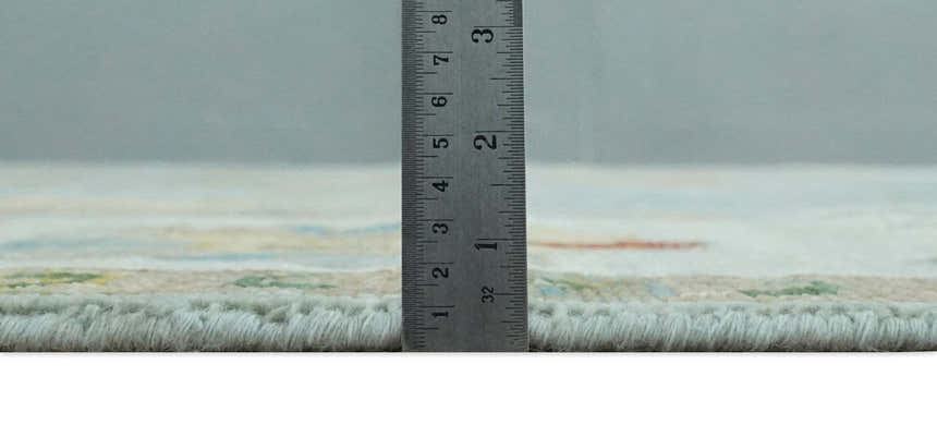 Hand Knotted Gray and Ivory Traditional Oushak Custom Made Wool Area Rug