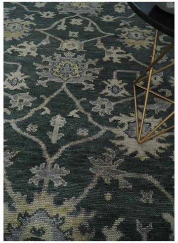 Hand Knotted Gray and Silver Traditional Antique Wool Area Rug, Living Room and Bedroom Rug