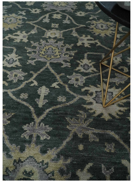 Hand Knotted Gray and Silver Traditional Antique Wool Area Rug, Living Room and Bedroom Rug