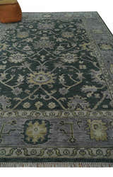Hand Knotted Gray and Silver Traditional Antique Wool Area Rug, Living Room and Bedroom Rug