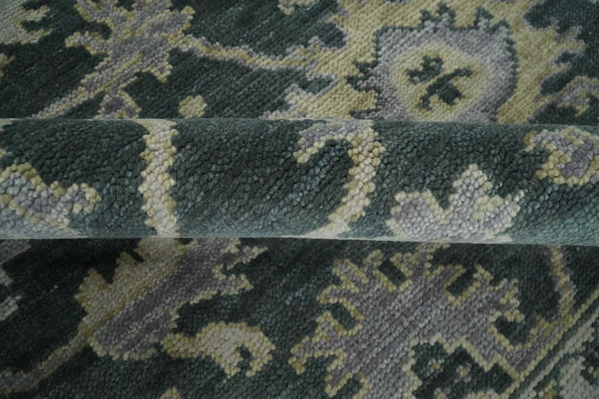 Hand Knotted Gray and Silver Traditional Antique Wool Area Rug, Living Room and Bedroom Rug