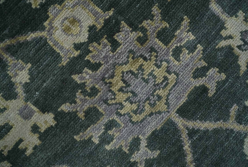 Hand Knotted Gray and Silver Traditional Antique Wool Area Rug, Living Room and Bedroom Rug