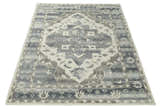 Hand Knotted Gray, Beige and Charcoal Traditional Heriz Serapi Multi size Wool Area Rug, Kids, Living Room and Bedroom Rug