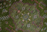 Hand Knotted Green and Silver Traditional Multi Size Antique Wool Area Rug