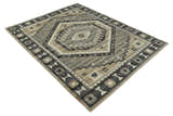 Hand Knotted Ivory, Charcoal and Beige Traditional Medallion Natural Wool Multi Size Area Rug, Kids, Living Room and Bedroom Rug