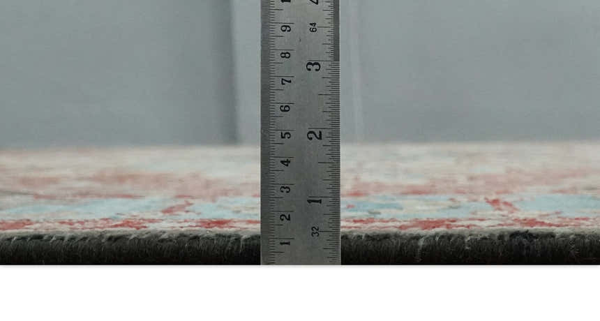 Hand Knotted Ivory, Rust and Blue Antique Persian Heriz Serapi Wool Rug, 5x8, 6x9, 8x10 and 9x12 Living Room Rug | TRD2557