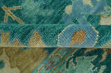 Hand Knotted Teal Traditional Oushak Multi size wool area rug