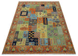 Hand knotted Traditional Antique Tribal Style Gabbeh Design Wool Area Rug