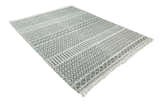 Modern Contemporary Hand Woven Black and White Wool Area Rug