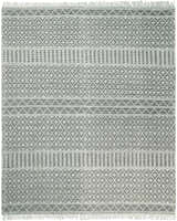 Modern Contemporary Hand Woven Black and White Wool Area Rug