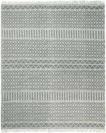 Modern Contemporary Hand Woven Black and White Wool Area Rug