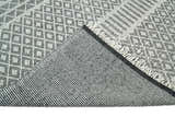Modern Contemporary Hand Woven Black and White Wool Area Rug