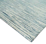 Hand Tufted Woolen Modern White and Blue Custom Made Area Rug