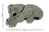 Hand Tufted 2x3 Animal Beige Elephant Wool Area Rug