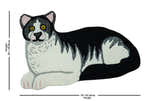 Hand Tufted 2x3 Animal Black And White Cat Wool Area Rug