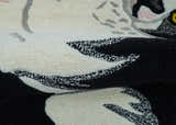 Hand Tufted 2x3 Animal Black And White Cat Wool Area Rug