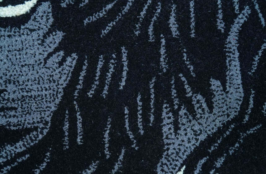 Hand Tufted 2x3 Animal Black Panther Wool Area Rug