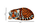 Hand Tufted 2x3 Animal Rust Baby Tiger Wool Area Rug