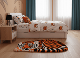 Hand Tufted 2x3 Animal Rust Baby Tiger Wool Area Rug