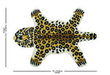 Hand Tufted 2x3 Gold Animal Leopard Wool Area Rug