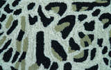 Hand Tufted Animal Cat White And Black 2x3 Wool Area Rug