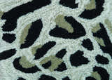Hand Tufted Animal Cat White And Black 2x3 Wool Area Rug