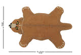 Hand Tufted Animal Lion Brown 2x3 Wool Area Rug