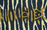 Hand Tufted Animal Tiger Black 3x5 Wool Area Rug