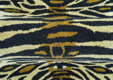 Hand Tufted Animal Tiger Black 3x5 Wool Area Rug