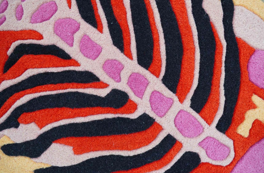 Hand Tufted Animal Tiger Black 3x5 Wool Area Rug