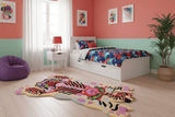 Hand Tufted Animal Tiger Black 3x5 Wool Area Rug