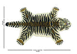 Hand Tufted Animal Tiger Black 3x5 Wool Area Rug