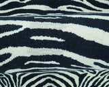 Hand Tufted Animal Zebra Black 3x5 Wool Area Rug