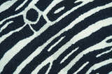 Hand Tufted Animal Zebra Black 3x5 Wool Area Rug