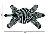 Hand Tufted Animal Zebra Black 3x5 Wool Area Rug