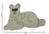 Hand Tufted Beige Animal Tiger 2x3 Wool Area Rug