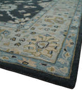 Hand Tufted Black and Silver Modern Turkish Oushak Multi size wool Area Rug, Kids, Living Room and Bedroom Rug