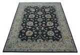 Hand Tufted Black and Silver Modern Turkish Oushak Multi size wool Area Rug, Kids, Living Room and Bedroom Rug