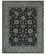 Hand Tufted Black and Silver Modern Turkish Oushak Multi size wool Area Rug, Kids, Living Room and Bedroom Rug
