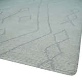 Hand Tufted Ivory Traditional Geometrical Moroccan Design Custom Made Rug