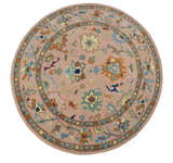 Hand Tufted Pink Peach and Gold Modern Colorful Oushak Rug, Kids, Living Room and Bedroom Rug | TRD6461