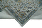 Hand Tufted Silver and Blue Donegal Oushak Rug, Multi Size Living Room and Bedroom Rug