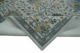 Hand Tufted Silver and Blue Donegal Oushak Rug, Multi Size Living Room and Bedroom Rug