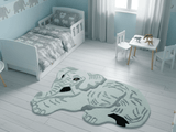 Hand Tufted White Animal Elephant 2x3 Wool Area Rug