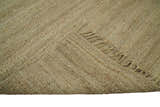 Hand Woven Natural Fiber Brown Natural Jute Rug