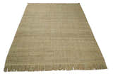 Hand Woven Natural Fiber Brown Natural Jute Rug