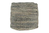 Hand Woven Boho Natural Large Black and Brown Jute Pouf | TRD123P
