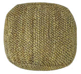 Hand Woven Natural Brown Chunky Design Jute Pouf